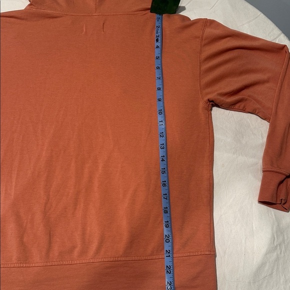 Lou & Grey Burnt Orange Zip Hoodie | Petite Medium MP | Soft Cotton Modal Blend - Picture 6 of 6